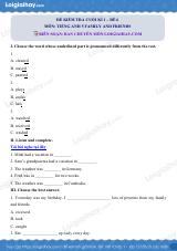 Đề thi học kì 1 Tiếng Anh 5 Family and Friends - Đề số 6